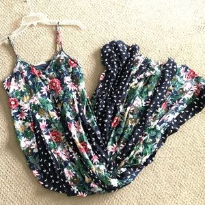 Spaghetti strap floral maxi dress